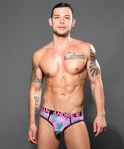 Andrew Christian Candy Pop Mesh Brief w/ Almost Naked 92731 Pink Mens  Underwear