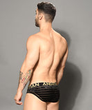 Plush Sheer Stripe Brief w/ Almost Naked